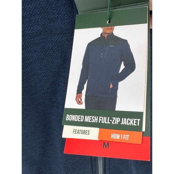 Orvis Men's Bonded Mesh Full Zip Jacket Fleece Lined Blue Size M - Picture 3 of 15